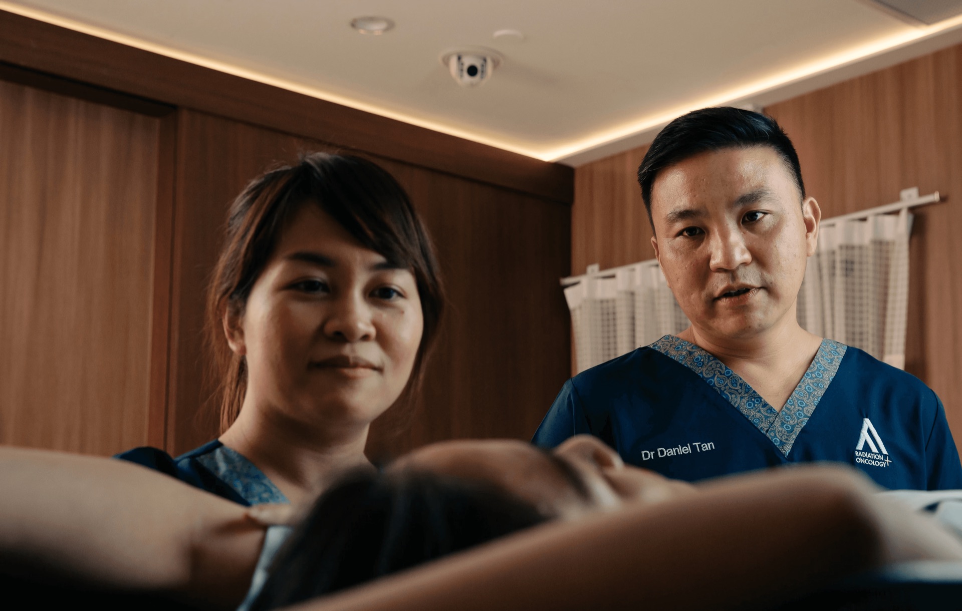 AARO clinical team preparing a patient for liver SBRT